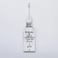 Apribottiglie di birra vintage in legno da parete con scritte francesi - Bianco Slogan Bieres / Bianco