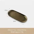 Professional antique bronze stainless steel oval tray for scented candle accessories - Thickened Antique Bronze Candle Tray (Ziplock Bag)