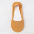 Gelbe unsichtbare Füßlinge für Damen aus weicher Baumwolle für flache Damenschuhe - Gelb