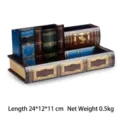 Vintage faux book-shaped desk organizer and pen holder storage box 24x12x11cm 0.5kg - Large Style (01031) / 24x12x11cm