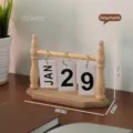 Nordic style wooden perpetual flip calendar with detachable frame, 23cm x 16cm size - Natural Wood Detachable Style / 23x9x16cm / Natural Wood Color