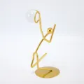 Creative golden iron basketball player figurine with crystal ball - Jump Shot Posture