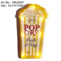 Vintage LED Popcorn Wandschild für Bar- und Café-Dekoration im amerikanischen Stil - Popcorn Becher Stil (FML60207) / Rot