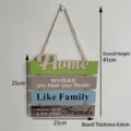 Rustic multicolor wooden wall hanging sign with Home family slogans for room decor - 25x41x0.6cm / Sweet Home Style