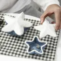 Vassoio per gioielli in ceramica a stella marina mediterranea per anelli e orecchini - Stella Marina con Coperchio