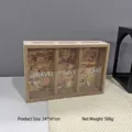 Handgefertigtes Holz-Sparschwein mit drei Fächern Travel Save Share und Glasfront - Drei-Fächer-Stil