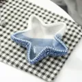 Vassoio per gioielli mediterraneo in ceramica a forma di stella con sfumatura blu e bianca - Vassoio Stella Marina