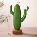 Adorno de cactus nórdico de resina 18x28x7.5cm para decoración del hogar - Cactus Ramificado / 28cm