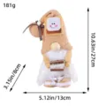 S'mores themed plush gnome doll decoration with dimensions 27cm x 13cm - Coffee Marshmallow Style (D2-37)