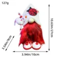 Red and white plush gnome doll with ladybug patterns for spring home decoration - White Ladybug Daisy Style (D2-40)