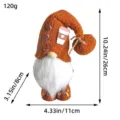 Handmade orange plush coffee gnome doll decoration with dimensions 10.24 inch tall - Orange Coffee Cup Style (D3-31)