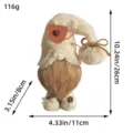 Coffee themed plush gnome doll decoration with detailed dimensions and 116g weight - Beige Coffee Bean Style (D3-32)