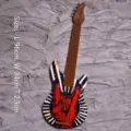 Décoration murale créative en fer en forme de guitare pour bars et cafés à la maison - Style Geste de la Main