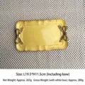 Bandeja decorativa francesa vintage de resina amarilla con asas de lazo doradas - Rectángulo / Amarillo