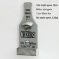 Abridor de botellas de cerveza de madera de pared vintage gris con bandeja recolectora - Gris
