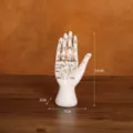 Mystic palmistry hand resin statue for Halloween home decor, gothic desk ornament - Skeleton Palm