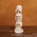 Handcrafted resin Halloween ornament with three stacked see no evil hear no evil skulls - Vertical Hear/See/Speak No Evil (7142A-04)