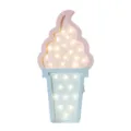 Decorative wooden ice cream shaped marquee light for kids bedroom nursery night lamp - 30cm / Pink And Blue