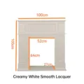 Cabinet de manteau de cheminée décoratif en bois de style français blanc crème 100cm - Style A (Base Renforcée) / 100x100x27cm / Crème