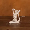 Halloween resin skeleton figurine in yoga stretching pose for desktop decoration - Skull Stretching (7142A-06)