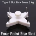 Professional Type B four-pointed star non-marking wall hook with 8kg load capacity for frames - X-Shaped Seamless Nail