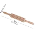 Embossed wooden rolling pin with Christmas snowflake patterns for baking cookies - Snowflake Pattern (Style 2)