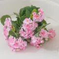 Realistic artificial pink hydrangea silk flowers for home tabletop and wedding decoration - Pink