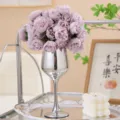 Ramo de 27 rosas artificiales lavanda para decoración del hogar y arreglos - Púrpura