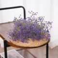 Vibrant purple artificial baby's breath bouquet for wedding decoration or home floral arrangement - Deep purple