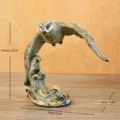 Detailed vintage resin owl sculpture with dimensions for home and office decor - Owl Style G / Gray