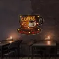 Enseigne lumineuse LED en forme de tasse de café rétro pour décoration murale café - Lampe Café (FML80227)