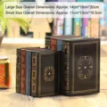 Set of large and small vintage European style faux book storage boxes for office decor - Style B / S/L Set