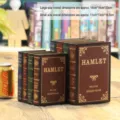 Vintage style Shakespeare Hamlet decorative faux book storage boxes for home office - Style A / S/L Set