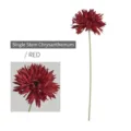 Artificial red silk Gerbera daisy single stem for home decor minimalist style - Red