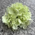 Artificial hydrangea flower head light green faux floral wedding decor fake flower - Light Green