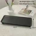 Black rectangular metal tray with spherical feet for home organization, 46x20cm dimension - Large Ball Feet (46x20x3cm) / Matte Black (MK2036-35)
