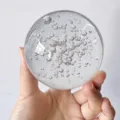 Premium 80mm diameter clear bubble crystal ball ornament for elegant desktop home decoration - 80mm Bubble Crystal Ball