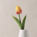 Artificial PU tulip in yellow and orange gradient for Nordic style home decoration - Sunset Red