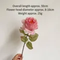 French romantic artificial rose with burnt edge detail, pink flower SKU variant - Single Unit / Pink