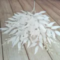 Elegantes weißes künstliches Weidenblattbündel für Hochzeitsdeko und Gestecke - Weiß