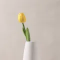 Single realistic yellow PU artificial tulip flower for minimalist home wedding decor - Yellow