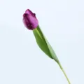 High-end realistic purple artificial tulip flower with moisturizing texture for home decor - Purple