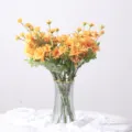 Pastoral style orange artificial daisy bouquet for living room home decoration - Sunset Red