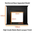 Manteau de cheminée décoratif élégant en bois noir mat de style français pour la maison - Style B (Laque Mate au Four) / 120x100x27cm / Noir