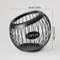 Panier porte-capsules de café en fil noir moderne, 20 cm x 18,5 cm - Noir
