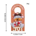 Christmas wooden door handle hanger with reindeer plush decoration and JOY sign - Reindeer (W2-48) / 1 Piece