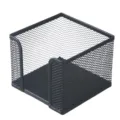 Organisateur de bureau en maille métallique noire durable pour notes et fournitures - Noir