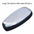 Silver reflective heat-insulating seat cover for electric scooters, size 60-65cm - Large (Fits 60-65cm) / Silver & Black