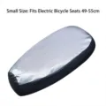 Waterproof and sun-protective electric scooter seat cover in silver, size S 49-55cm - Small (Fits 49-55cm) / Silver & Black