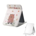 Süßer Capybara faltbarer Schminkspiegel mit Comic-Motiv, 19x15x20cm Größe - Radfahrsport-Stil / 22*17.5cm